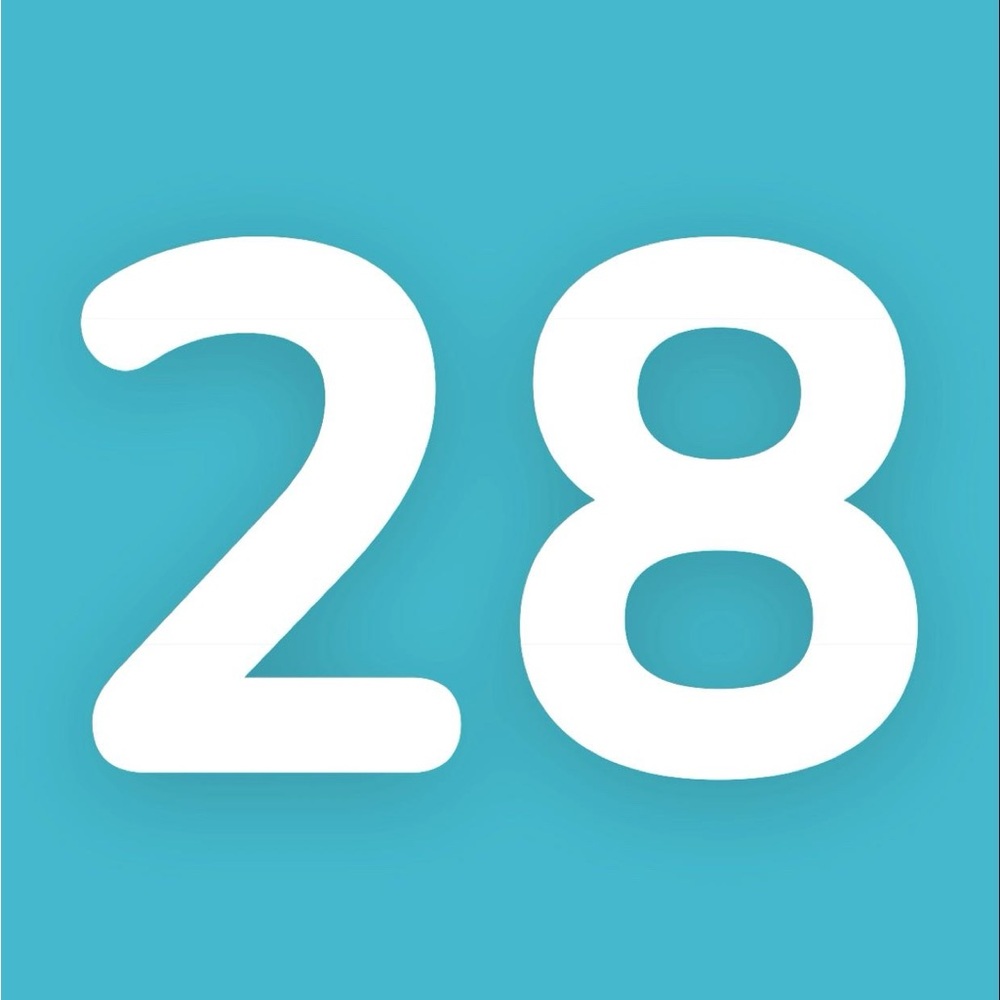 Blue Number 28 Graphic